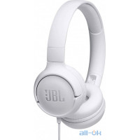Навушники з мікрофоном JBL T500 White (JBLT500WHT)